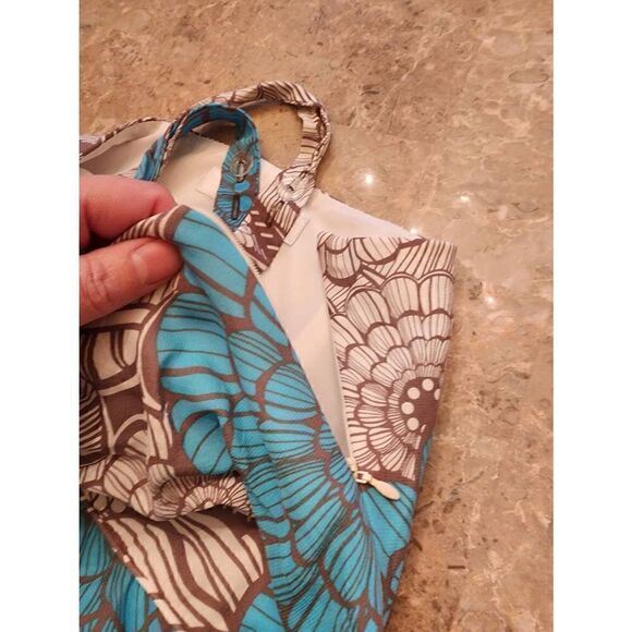 Trina Turk 100%silk halter style floral dress size 2 - Picture 11 of 13